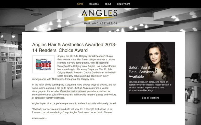 Angles Hair & Aesthetics, hair salons in Cochrane