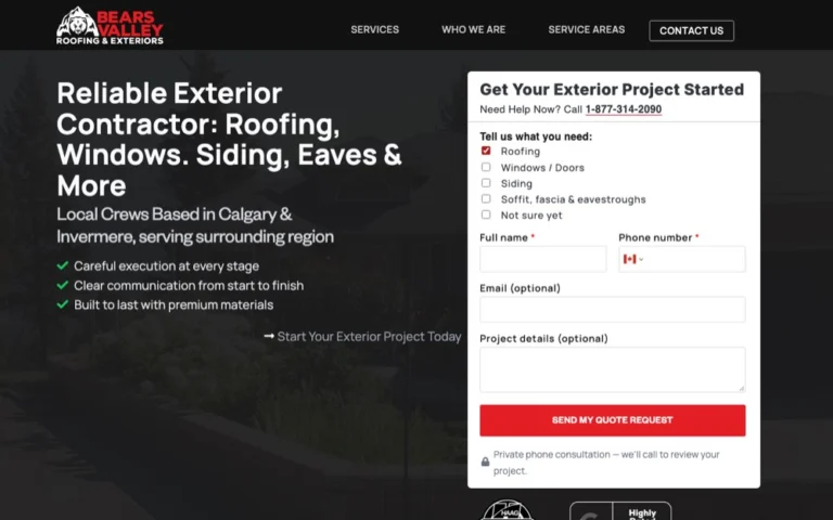Bears Valley Roofing & Exteriors, roofing in Calgary, Airdrie, Okotoks, Cochrane & Chestermere