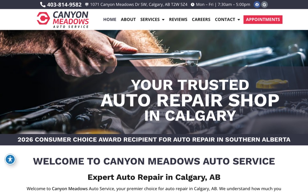 Canyon Meadows Auto Service, ranked top 5 auto repair in Calgary (South)