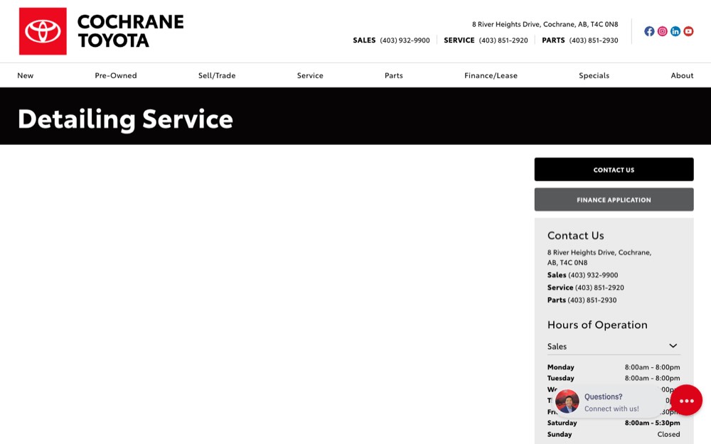 Cochrane Toyota Detailing, auto detailing in Cochrane