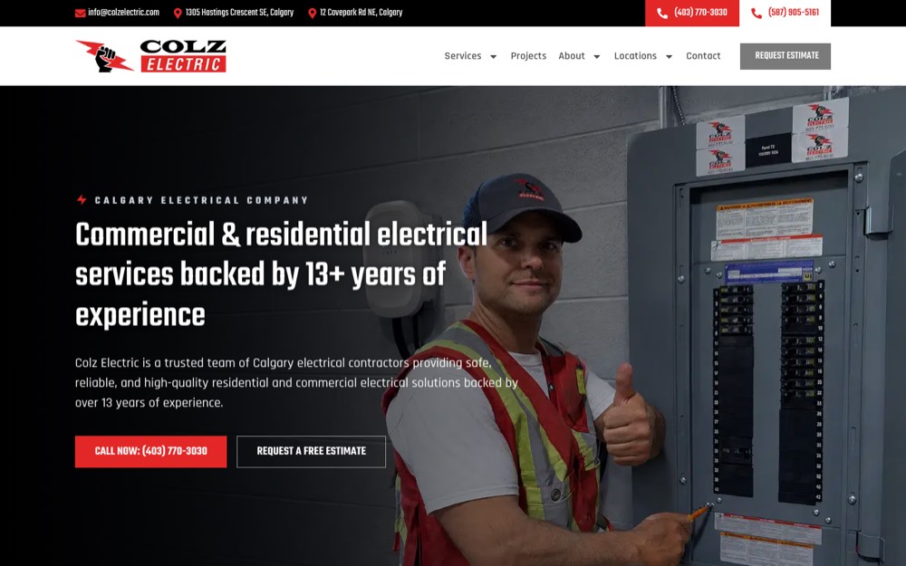 Colz Electric, electricians in Calgary, Airdrie, Okotoks, Cochrane & Chestermere
