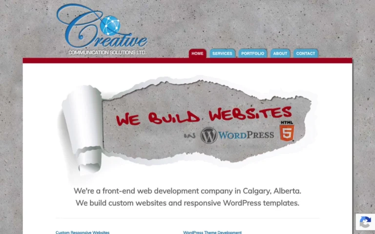 Creative Communication Solutions Ltd., website design in Calgary