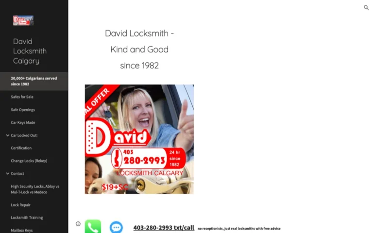 David Locksmith (1982 Calgary), locksmiths in Calgary