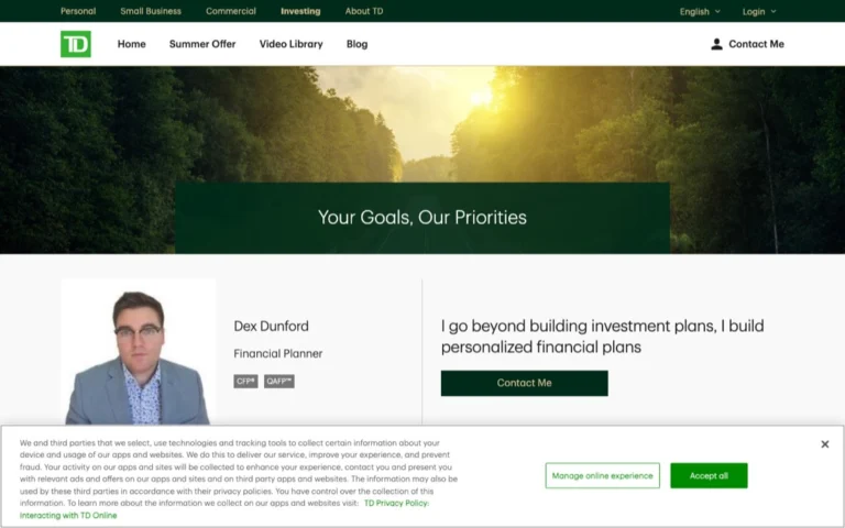 Dex Dunford - TD Financial Planner, financial planners in Okotoks
