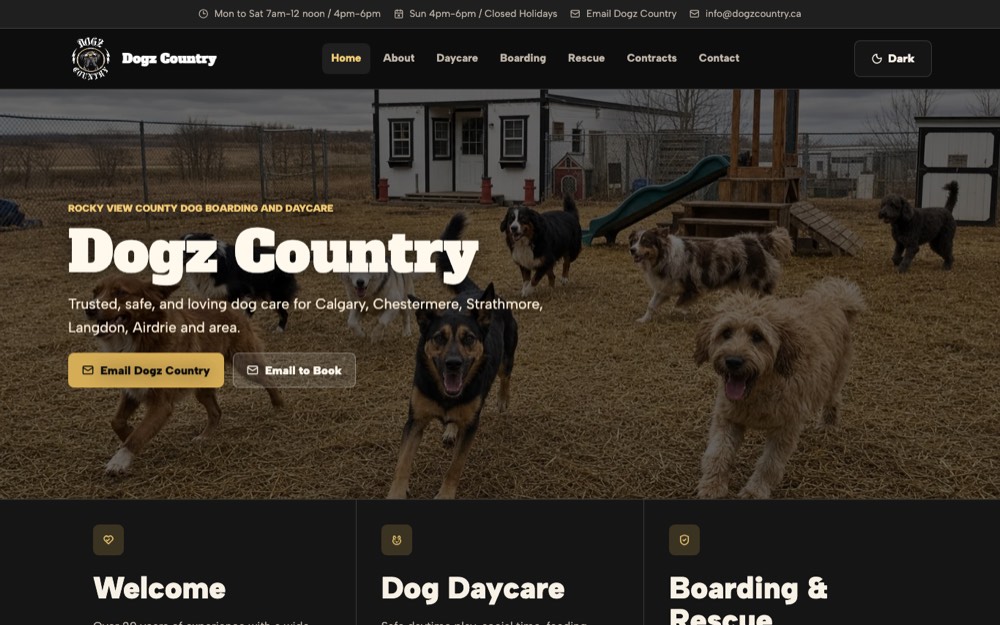 Dogz Country, dog daycare & boarding in Calgary, Airdrie & Chestermere
