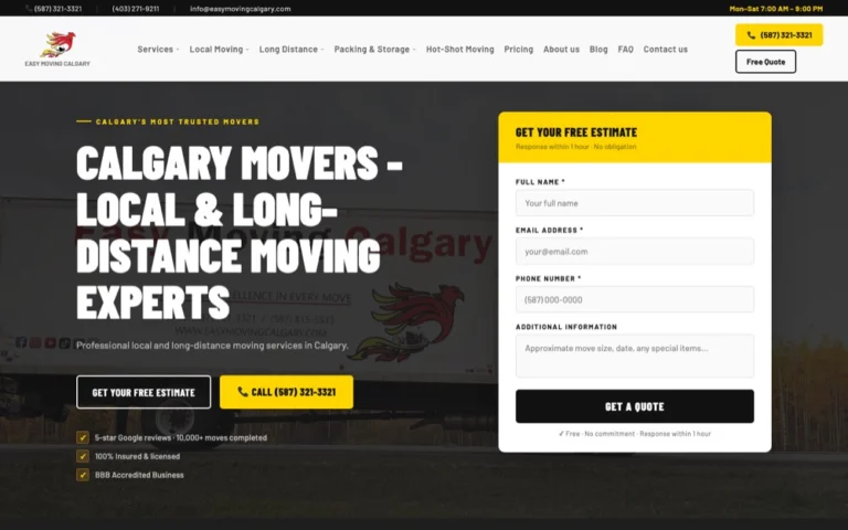 Easy Moving Calgary, ranked top 5 movers in Calgary & Airdrie