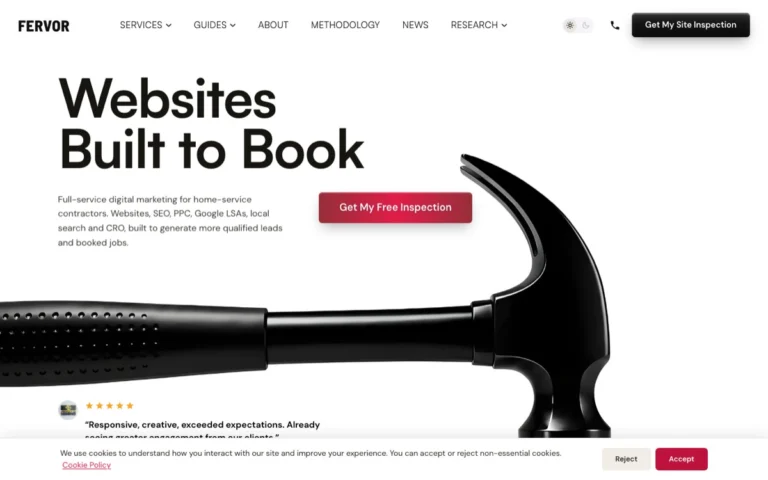 Fervor Studio, website design in Cochrane