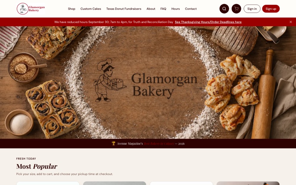 Glamorgan Bakery, bakeries in Calgary
