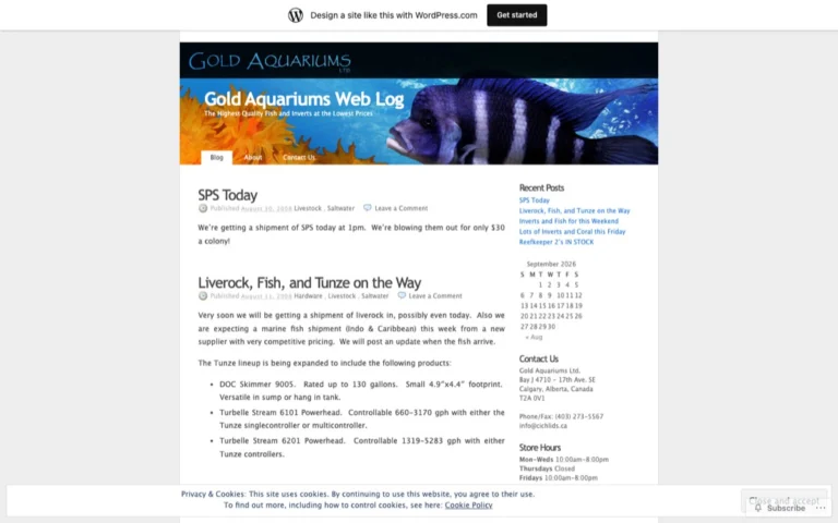 Gold Aquariums Ltd, pet stores in Calgary