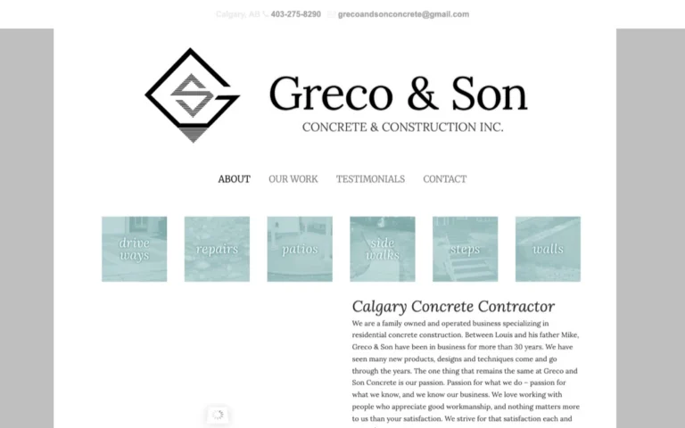Greco & Son Concrete & Construction Inc, concrete in Calgary