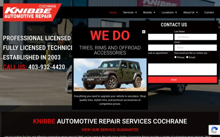 Knibbe Automotive Cochrane, auto repair in Calgary, Airdrie & Cochrane