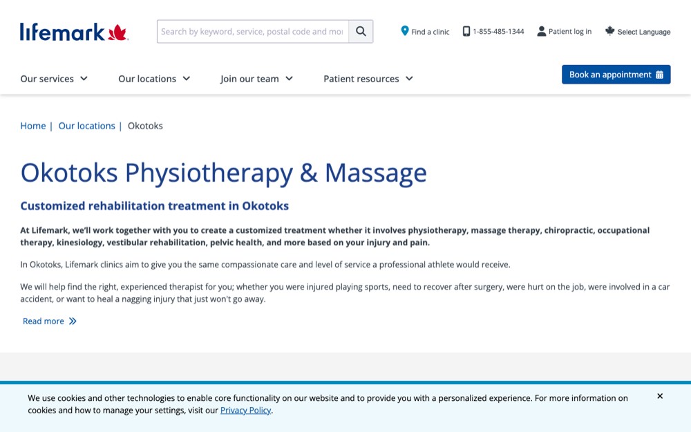 Lifemark Okotoks, physiotherapy in Calgary, Airdrie & Okotoks