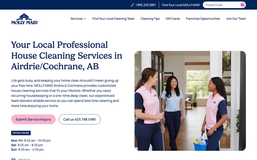 MOLLY MAID Airdrie & Cochrane, house cleaning in Airdrie, Cochrane & Chestermere