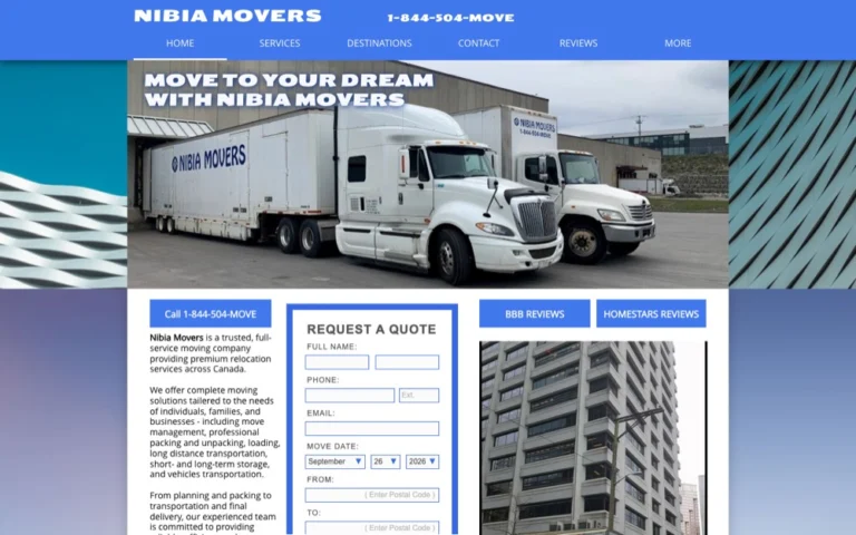 Nibia Movers, ranked top 5 movers in Calgary