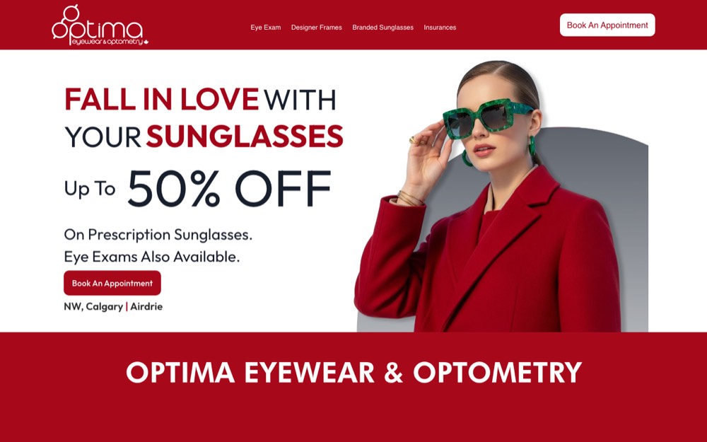 Optima Eyewear & Optometry, optometrists in Calgary, Airdrie, Cochrane & Chestermere