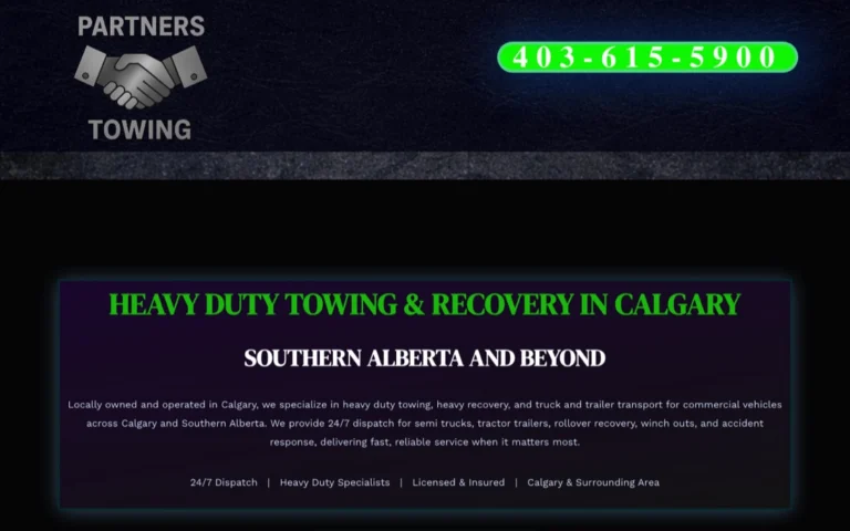 Partners Towing Inc, towing in Calgary