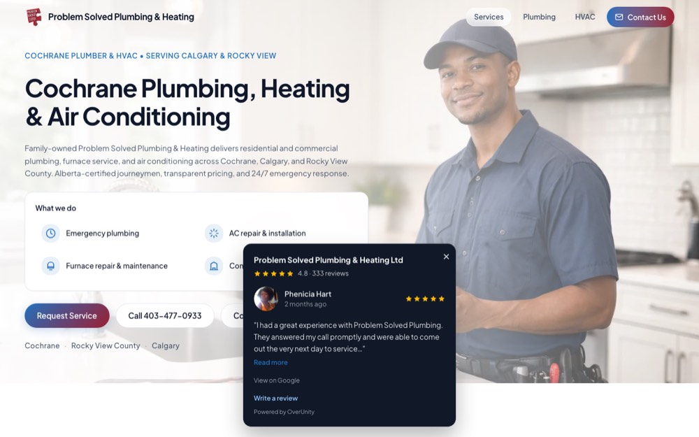 Problem Solved Plumbing & Heating, plumbers in Calgary, Airdrie, Cochrane & Chestermere