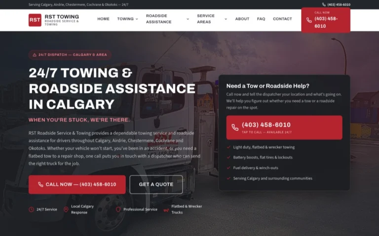 RST Roadside Service & Towing, towing in Calgary