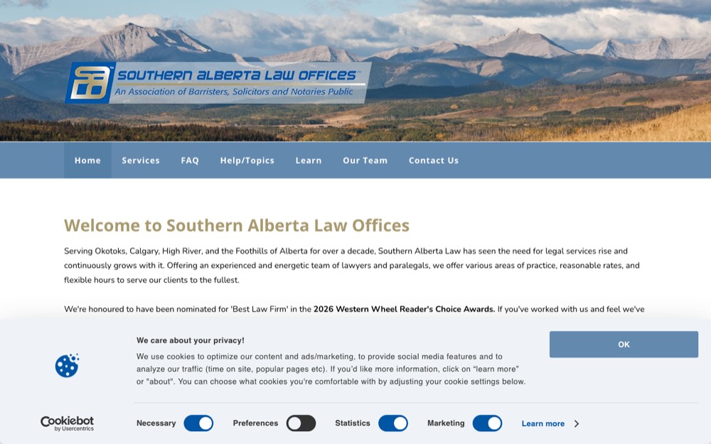 Southern Alberta Law Offices, lawyers in Calgary & Okotoks