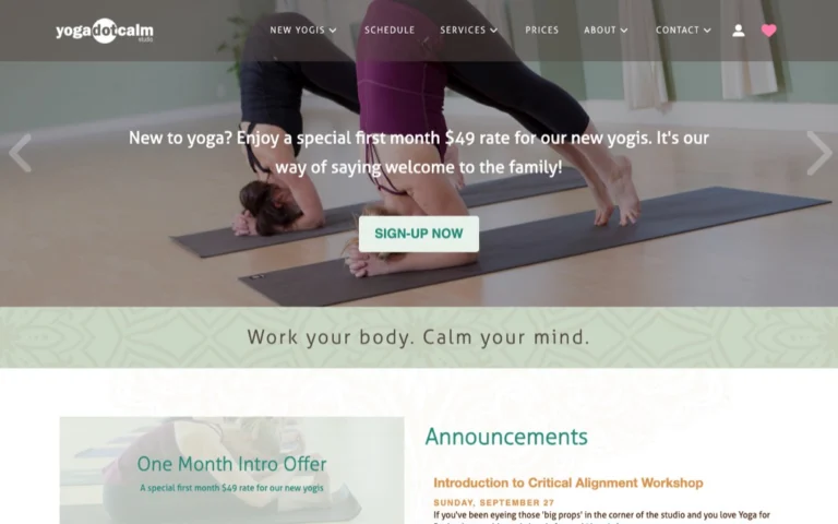 Yogadotcalm, yoga in Calgary
